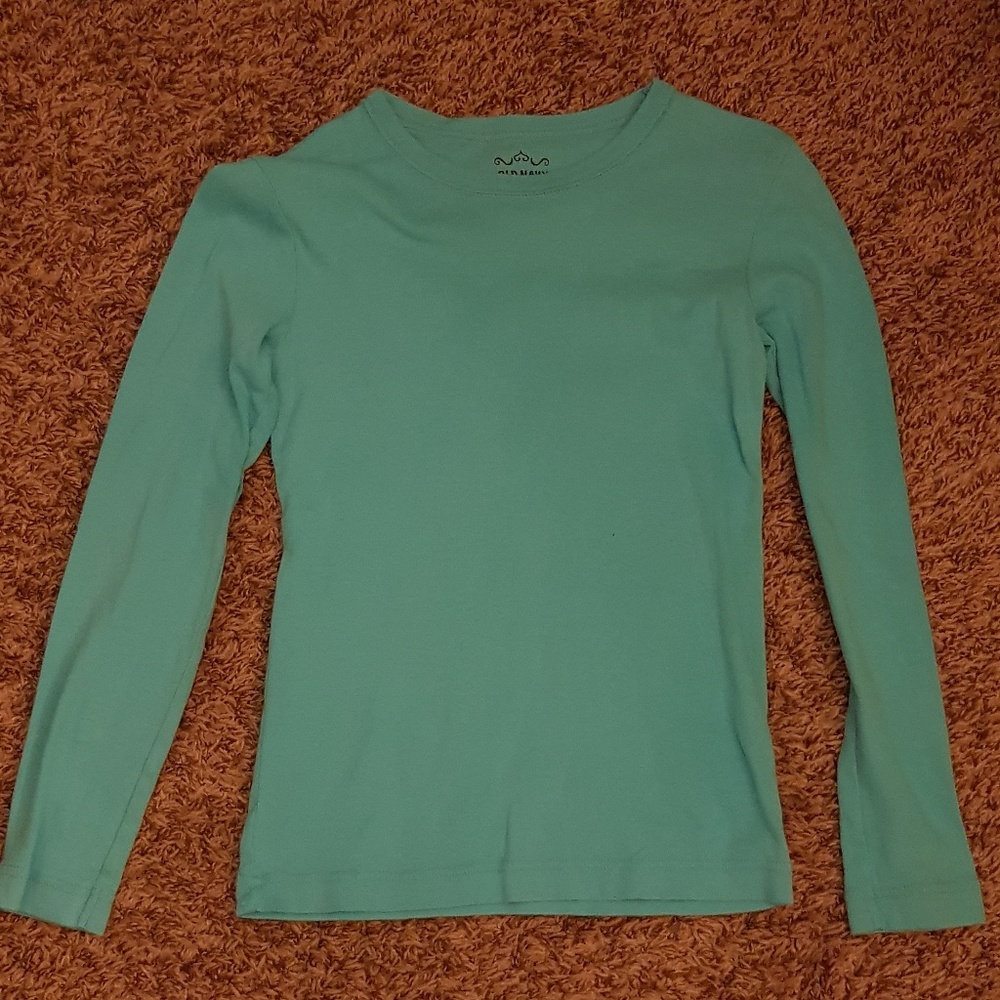 Girls plain blue/real long sleeve